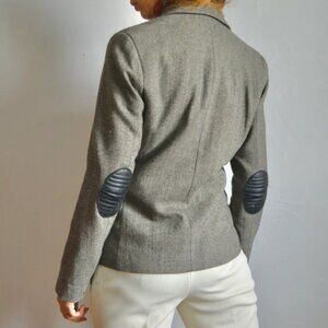 Maison Scotch Plaid Check Wool Equestrian Blazer